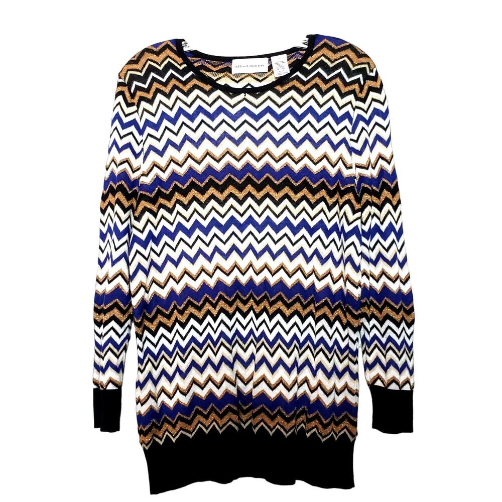 Alfred Dunner Chevron Sweater - L